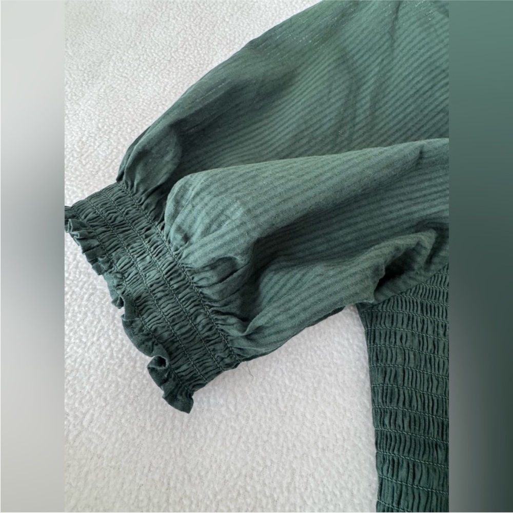Hill House Louisa Nap Dress Green Smocked Puff Sleeve Midi Cottagecore Size XL - Picture 6 of 13